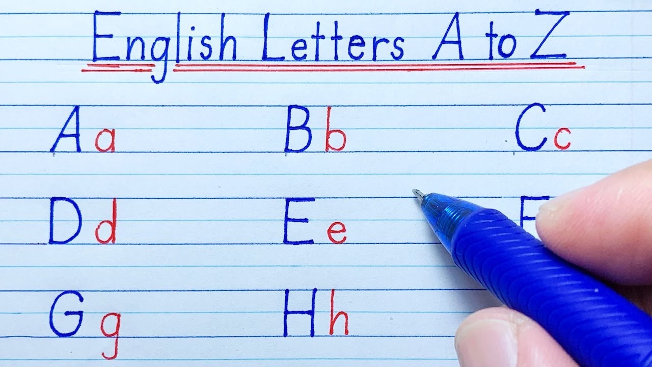 How to Write English letters a - z | English Letters abcd | English handwriting | English alphabets