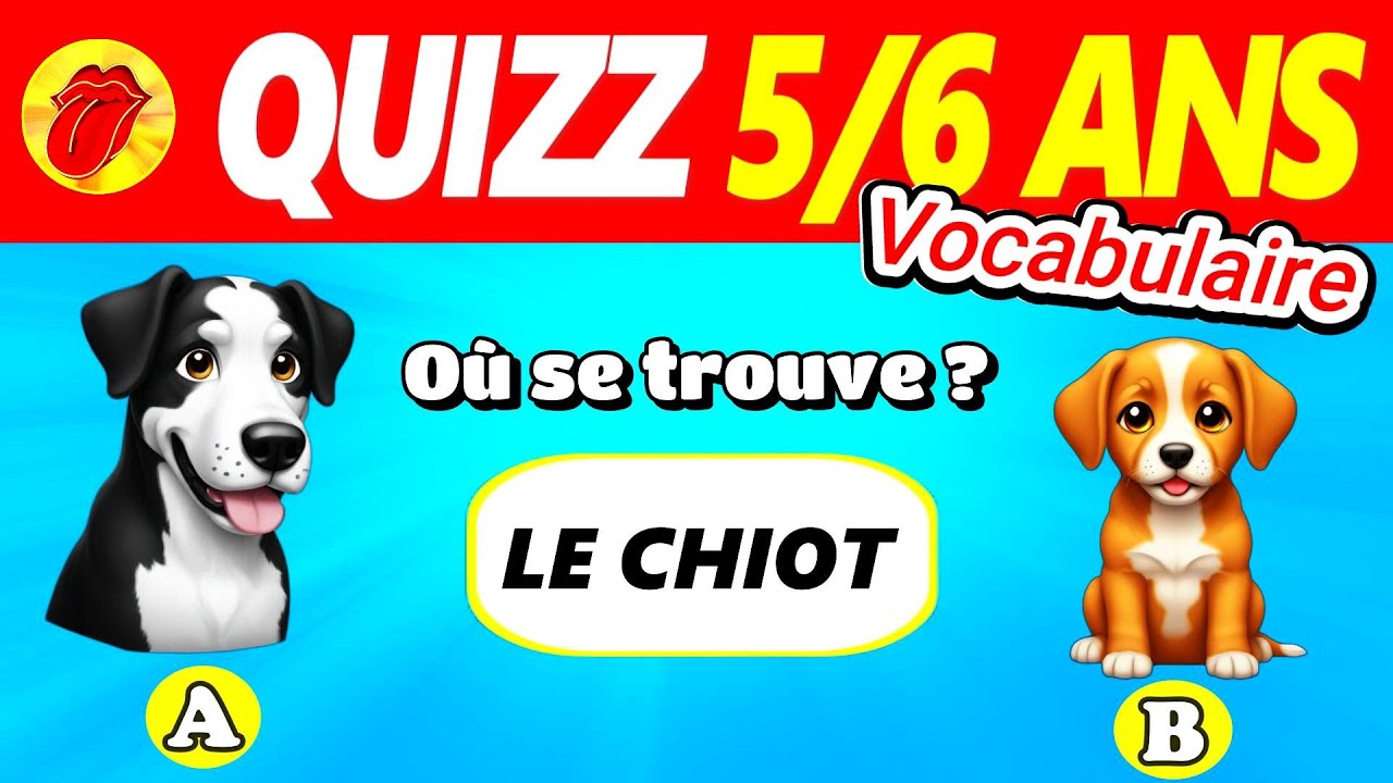 🤩QUIZ VOCABULAIRE de Grande Section - Quiz voca 5-6 ans - Où se trouve ...???