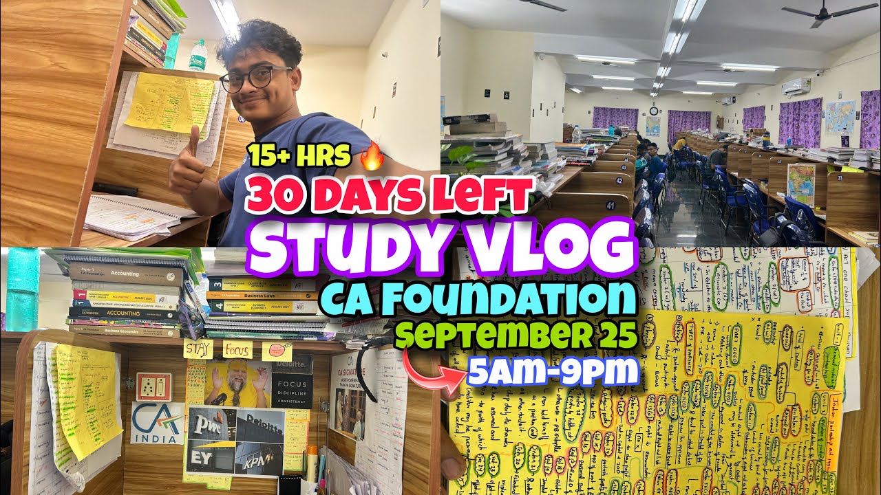 ✅30 -Days Left for CA Foundation – My Full Preparation Plan 📅”/ca Foundation vlog /ca foundation/