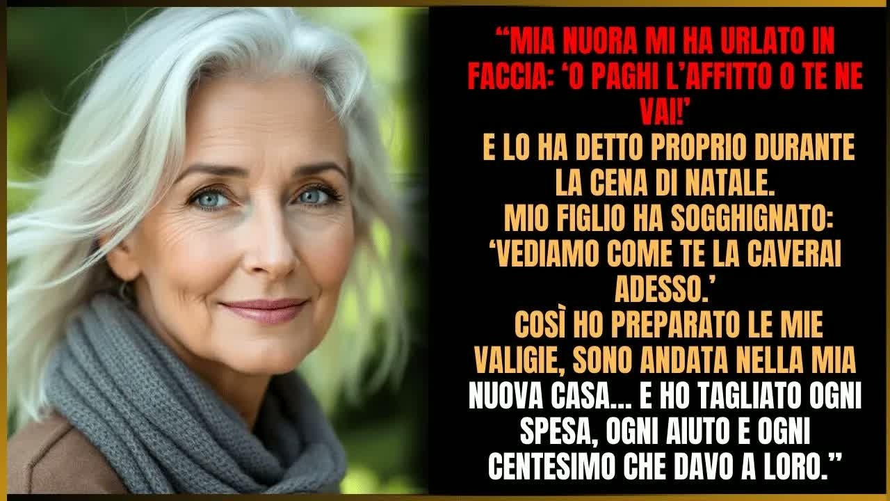 “Mia nuora disse： ‘Paga l’affitto o vai via’  Allora ho tagliato ogni aiuto economico ”