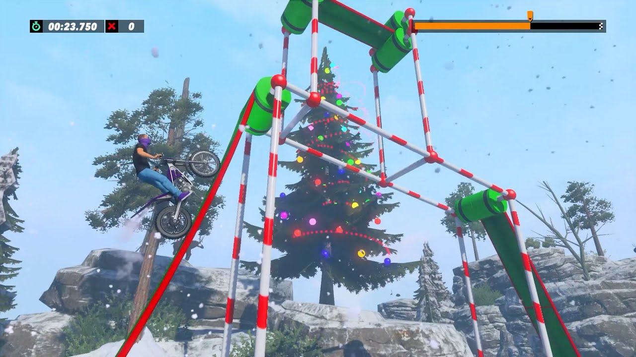 Trials Rising Custom Track - SB: Reindeer Ridge