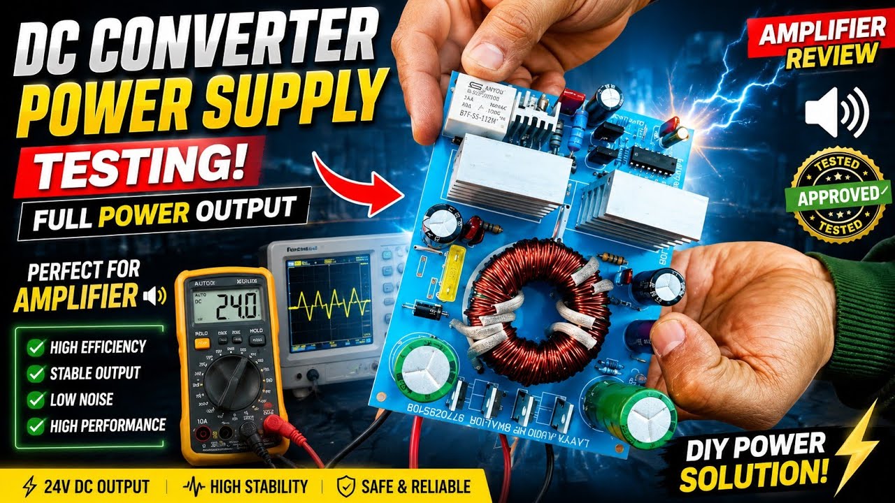 DC Conveartor | Amplifier 🔊 | Amplifier Review Full Powersupply DC Power Supply Testing 💥