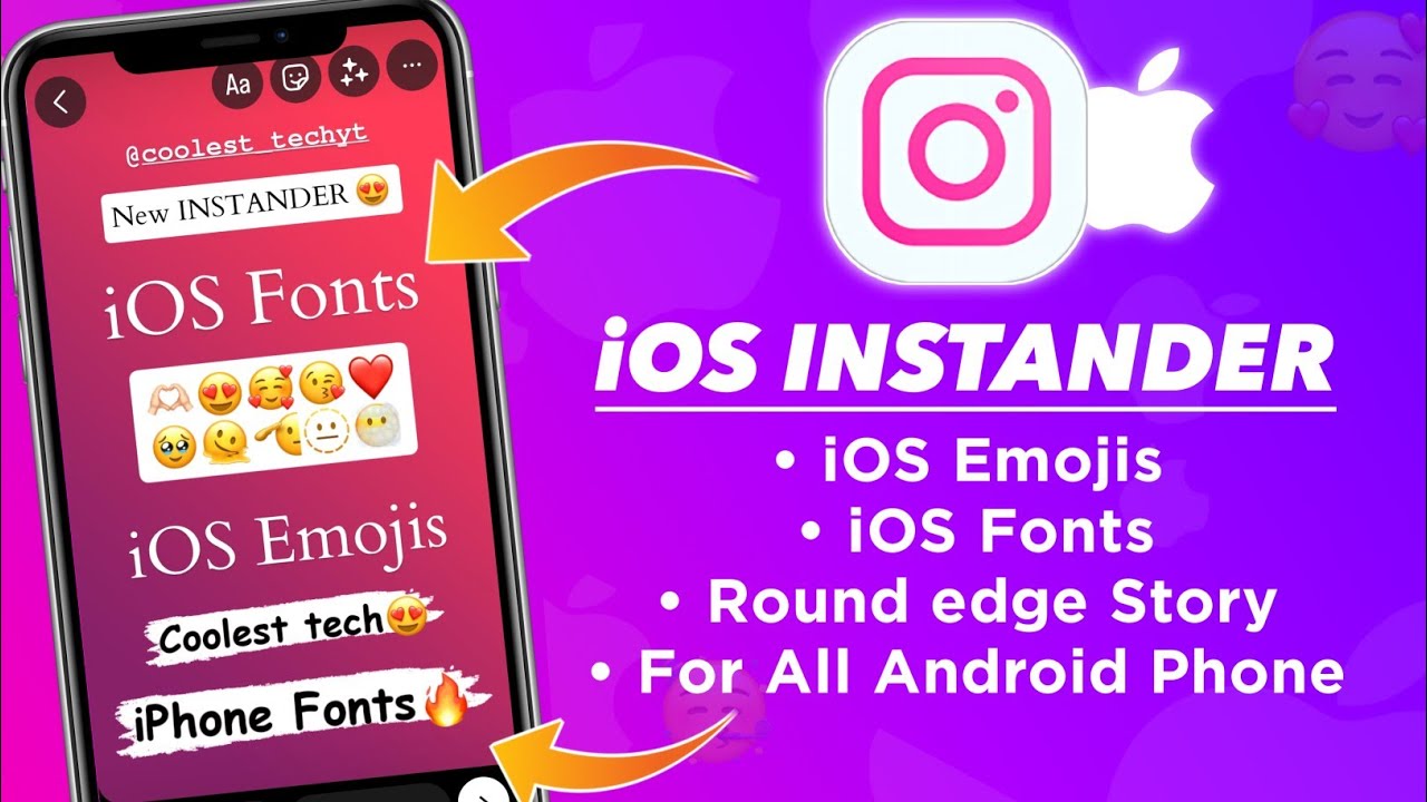 New INSTANDER 😍 iOS Fonts iOS Emojis| iPhone Fonts on Instagram Story 2023| INSTANDER Tutorial