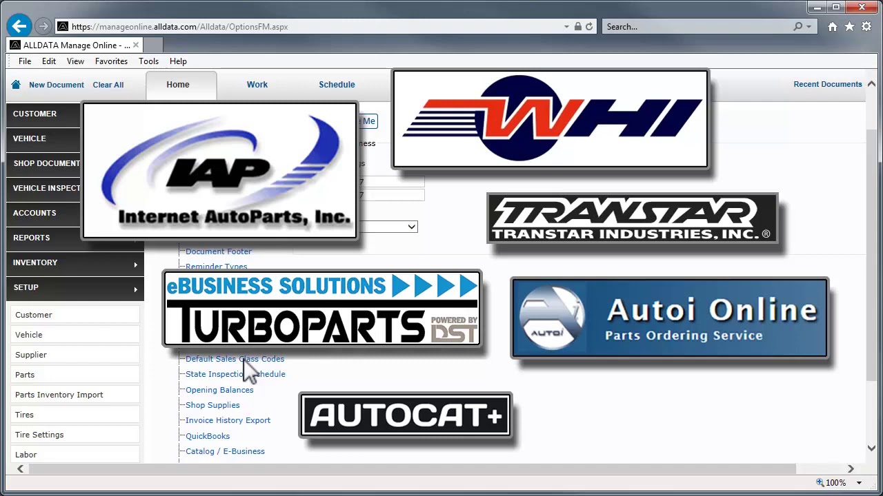 Manage Online Setup: Suppliers and Electronic Parts Ordering