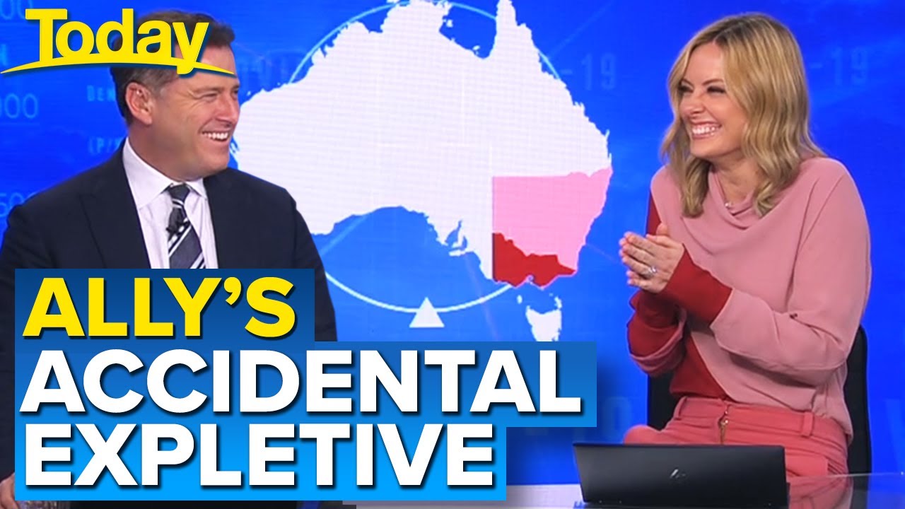 Ally accidentally swears on live TV | Today Show Australia