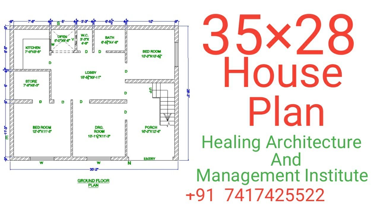 35 x 28 House Floor Plan | HAMI Institute