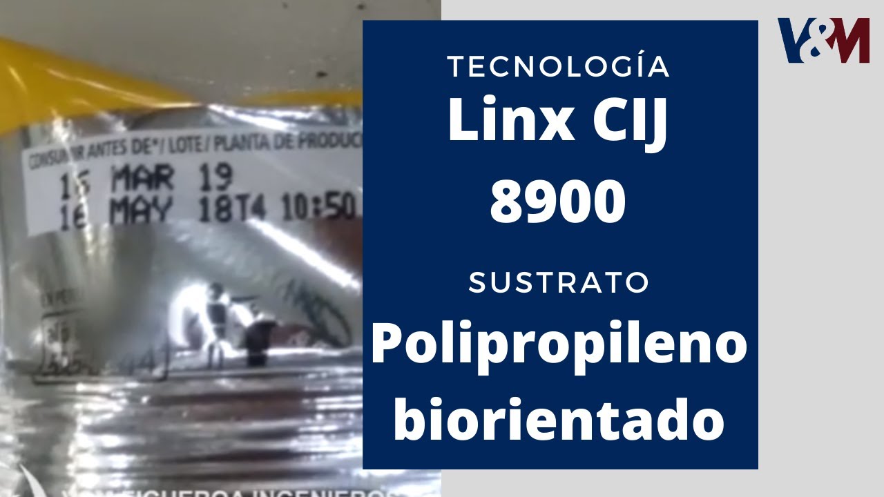 Trazabilidad en empaques de polipropileno biorientado (BOPP) con codificadoras CIJ Linx 8900