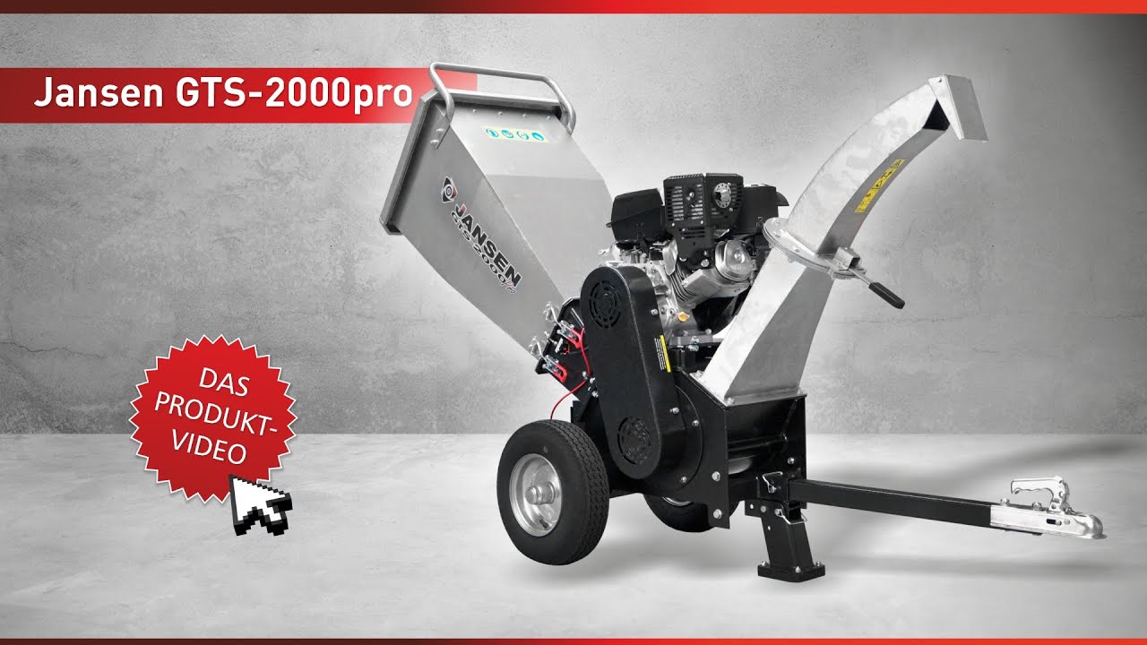 Schredder Jansen GTS-2000pro, Gartenschredder, Gartenhäcksler, E-START