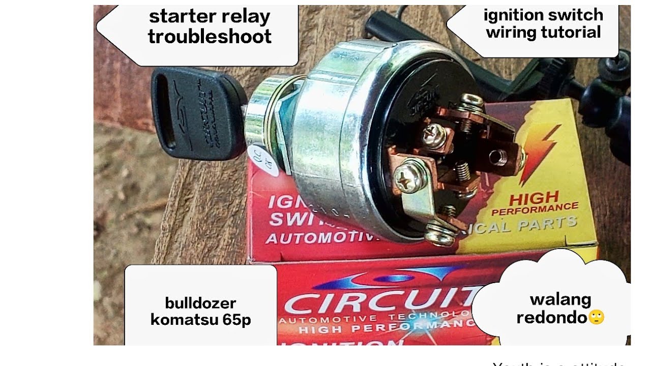 Ignition switch wiring tutorial|and starter relay troubleshoot|komatsu65p bulldozer#heavyequipment