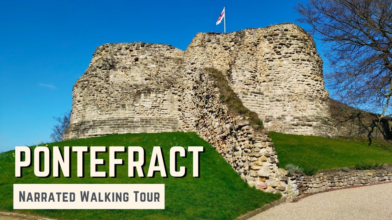 PONTEFRACT | 4K Narrated Walking Tour | Let's Walk 2022