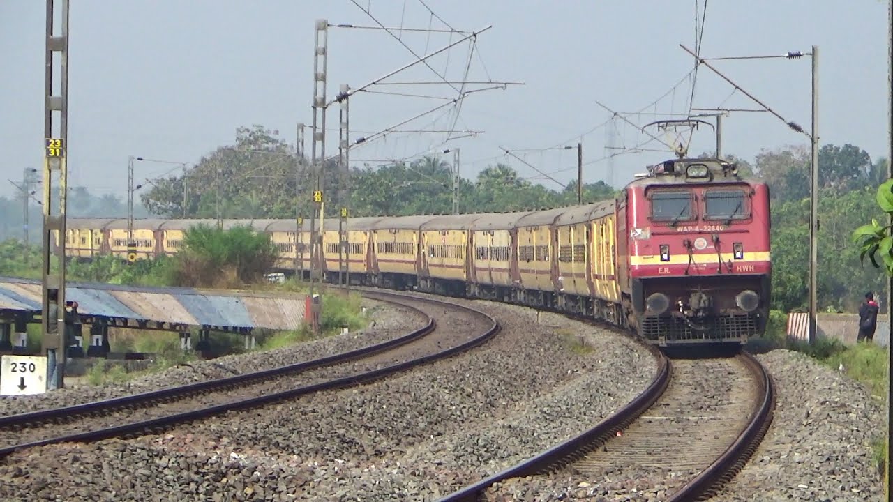 Furious Speedy RDSO+ Balurghat express+ Malda Intercity express Moving Over Curve : Indian Railways