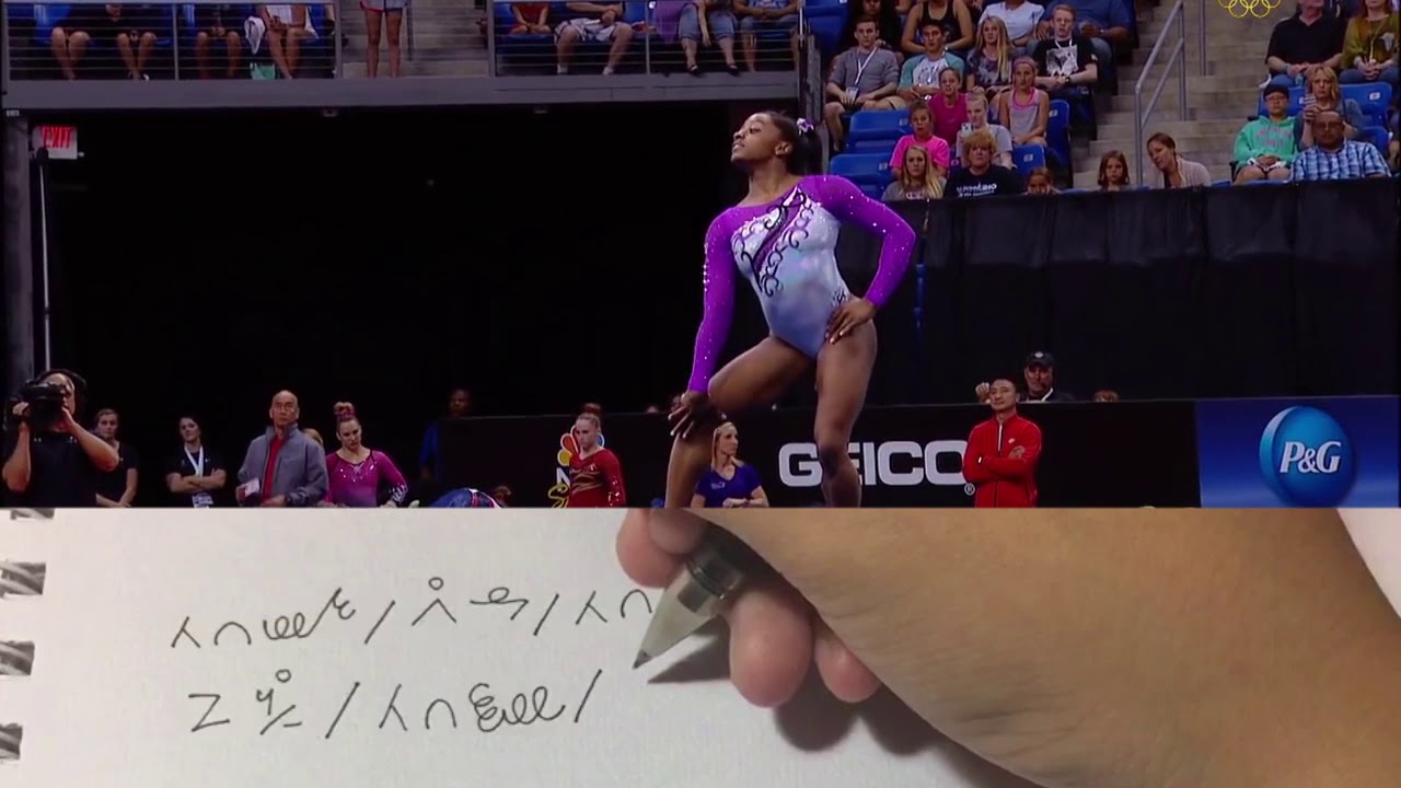 How Simone BIles is Judged on Floor (D Score)
