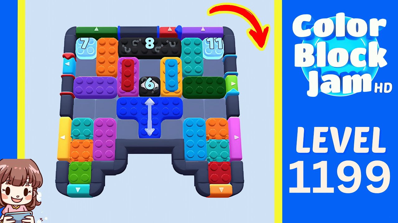 Color Block Jam Level 1199 Solution Walkthrough