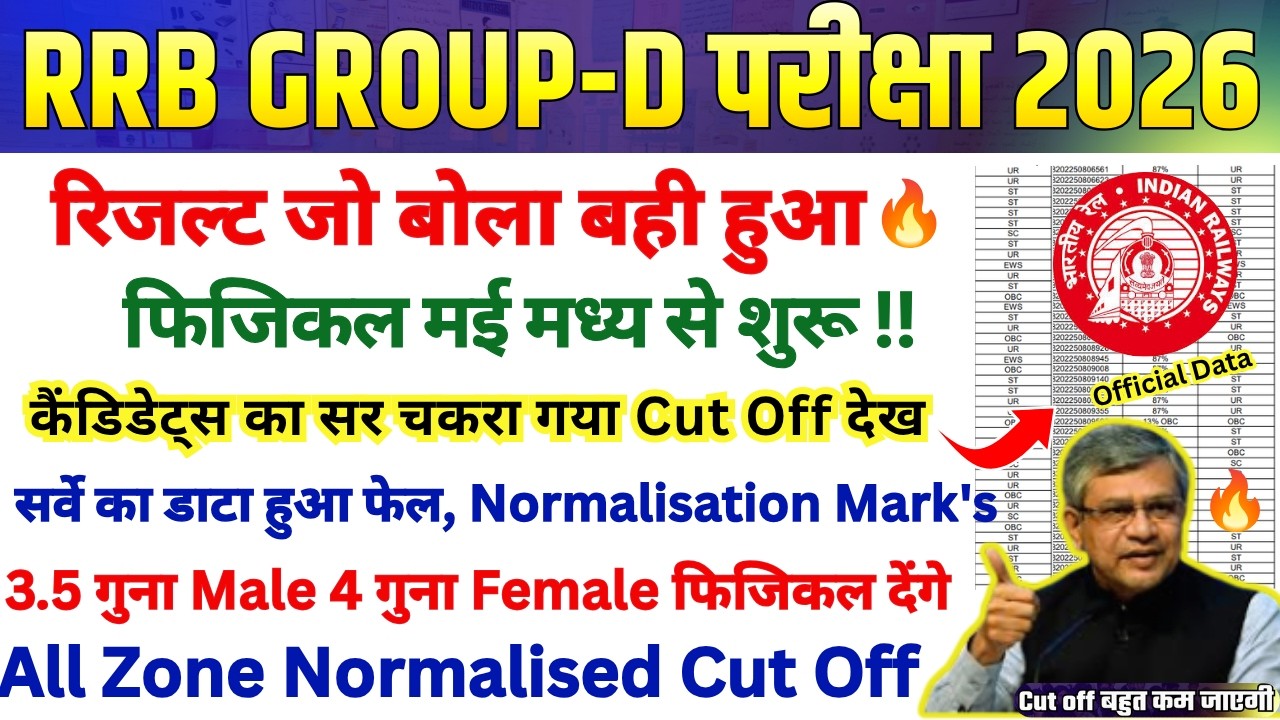 RRB GROUP D RESULT UPDATE 🎯 RRB GROUP D CUT OFF ALL ZONE // RRB GROUP D HARD SHIFT 👉📄 #RRBGROUPD