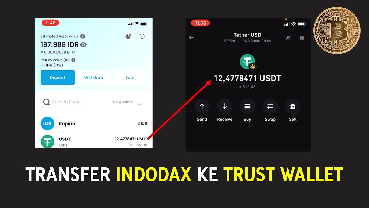 Cara Transfer Indodax ke Trust Waleet | USDT (BEP20)