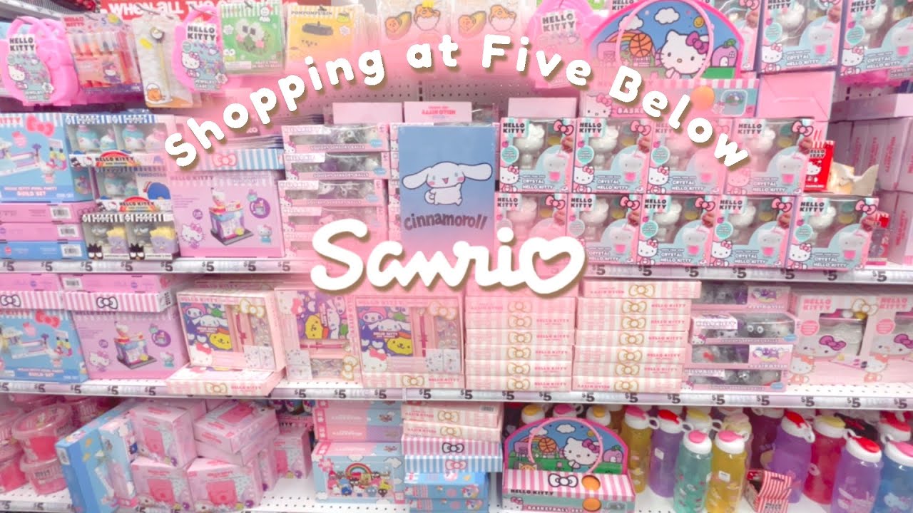 🌸 Sanrio x Five Below 🌸 Sanrio for under $5 // Plushies, decor, stationery, stickers, snacks