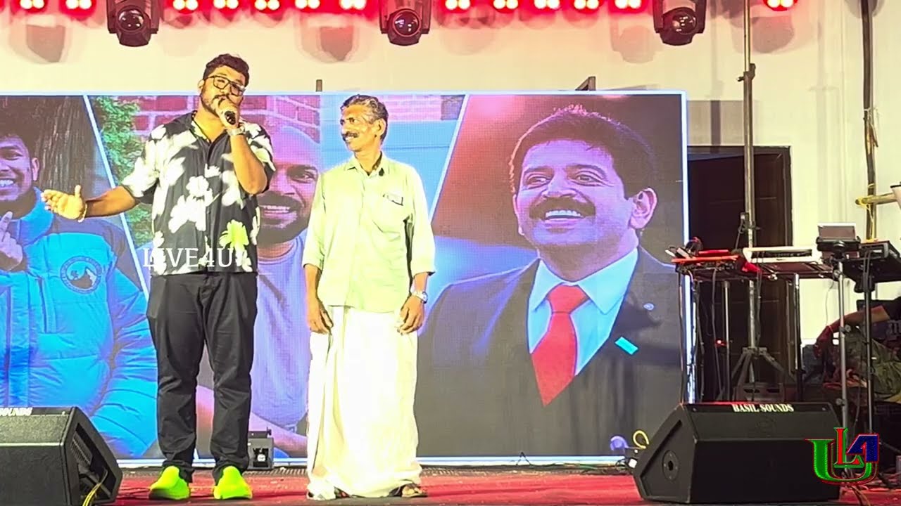 അനുകരണ സിംഹത്തെ ഞെട്ടിച്ച് സന്തോഷ് ചേട്ടൻ #maheshkunjumon #comedy #viralvideo #live4u #stageshow 