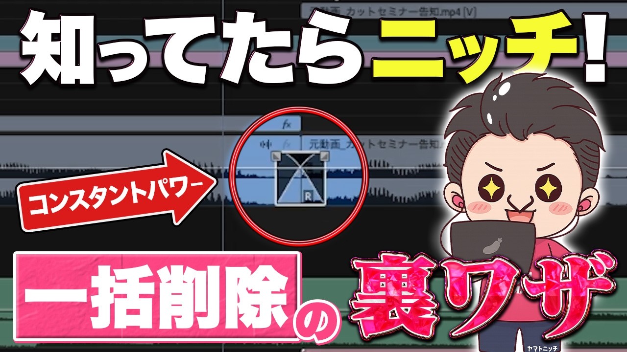 【地味に超便利】コンスタントパワーを一括削除する超ニッチ技【動画編集/効率化】