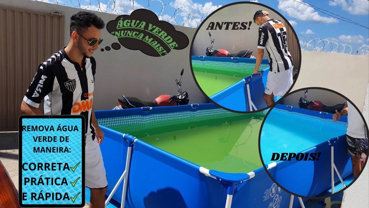 COMO REMOVER ÁGUA VERDE DA PISCINA | Como Limpar Água Verde da Piscina de Maneira Correta 4K !