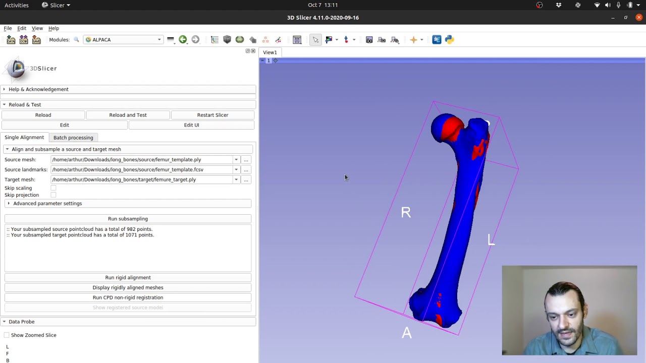 Demo of ALPACA module in SlicerMorph