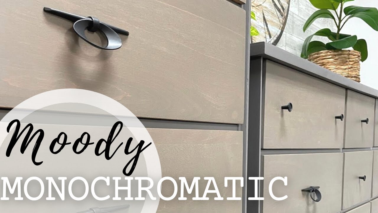 MONOCHROMATIC PAINT TECHNIQUE on a Mid Century Style Dresser