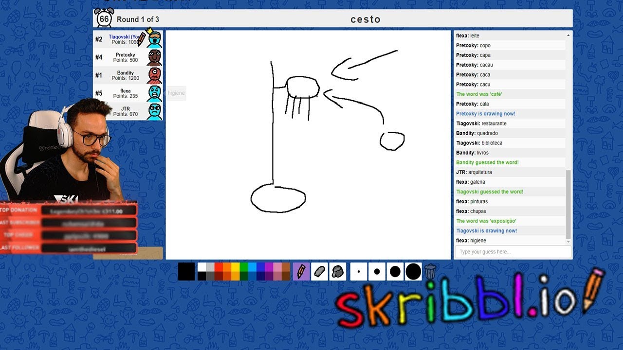 SKRIBBL.IO - MELHORES DESENHOS DE SEMPRE