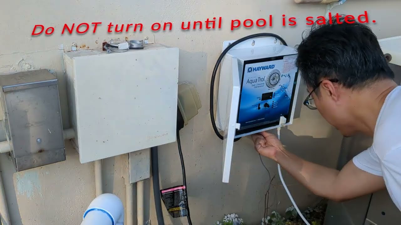 Hayward salt chlorine generator install 2