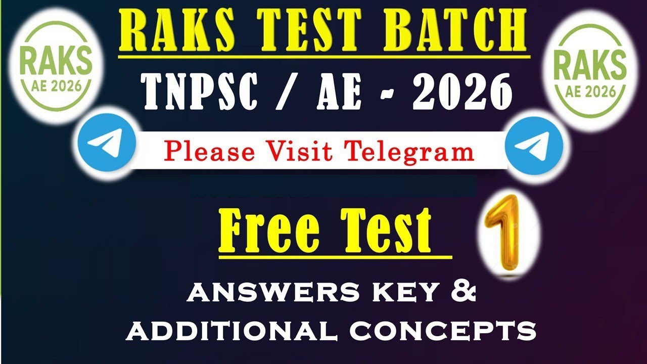 AE-26|🥇RAKS - Free Test Batch -  01🥇|🎯Answers Key Discussions & Concepts Explanations🎯|