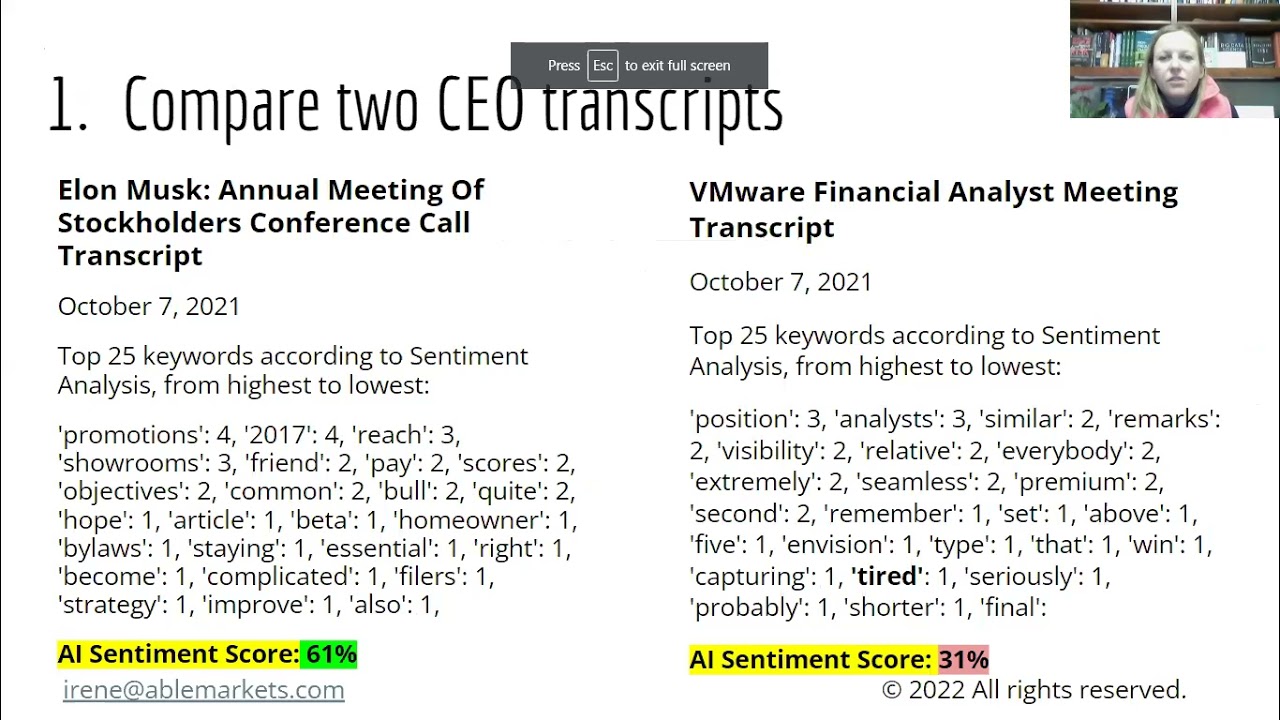 Irene Aldridge on Regulatory Filings, new AbleMarkets products and more