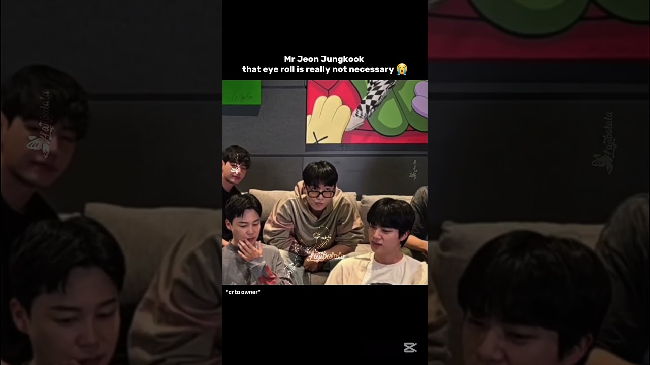 That eye roll is really not necessary..😭🔥#btsshorts #jungkook #lajibolala