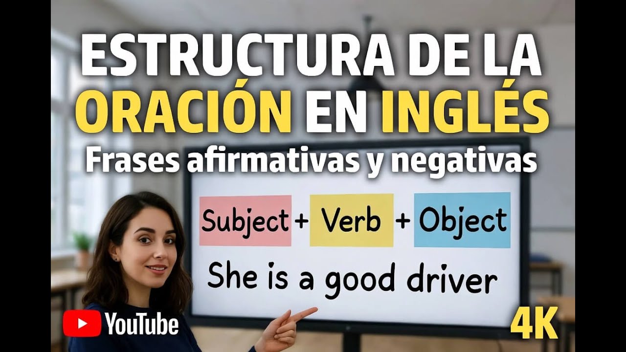 Estructura de la oración en inglés | Frases afirmativas y negativas | Inglés básico