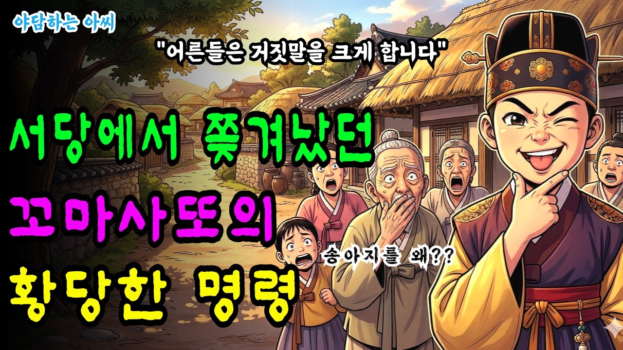 서당에서 쫒겨난 아이가 꼬마사또되어 나무와 송아지로 재판하는 법ㅣ40년 억울함을 단 3개월 만에 푼 방법ㅣ야담 ㅣ전래동화 ㅣ설화