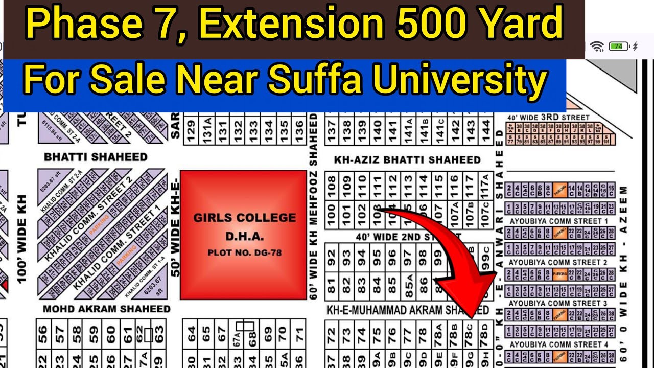 Phase 7 Extension, 500 Yard Plot For Sale DHA Karachi Phase 7 Extension Prime Location for Builders 
