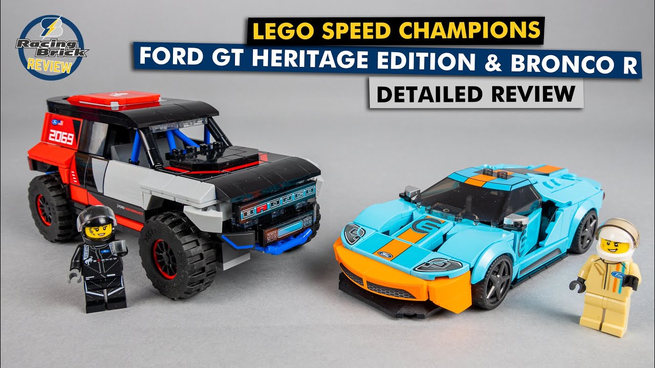 LEGO Speed Champions 76905 Ford GT Heritage Edition and Bronco R detailed building review