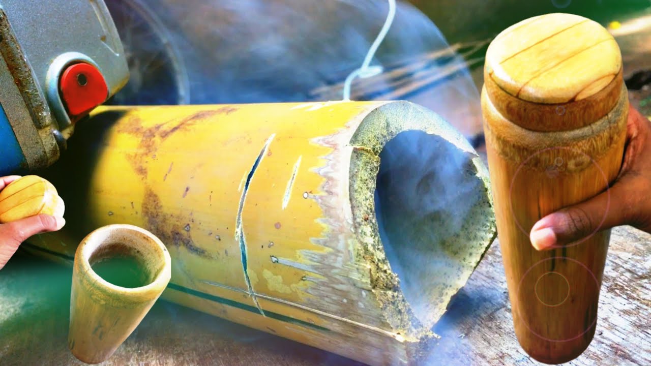 Bamboo water bottle as a gift for my lovely Girlfriend | Bamboo craft ideas | How to make bamboo art
