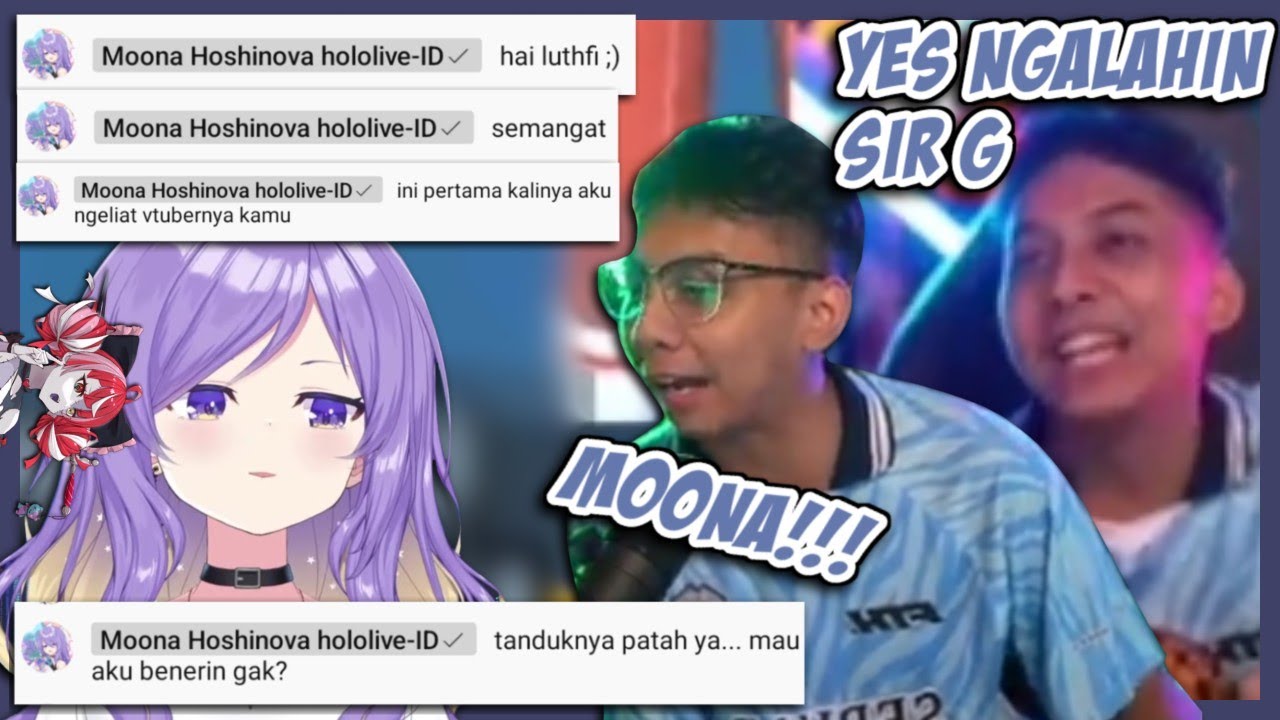 Moona gangguin bang upi biar kalah lawan ollie, dan bang upi yang seneng karena bisa ngalahin sir G