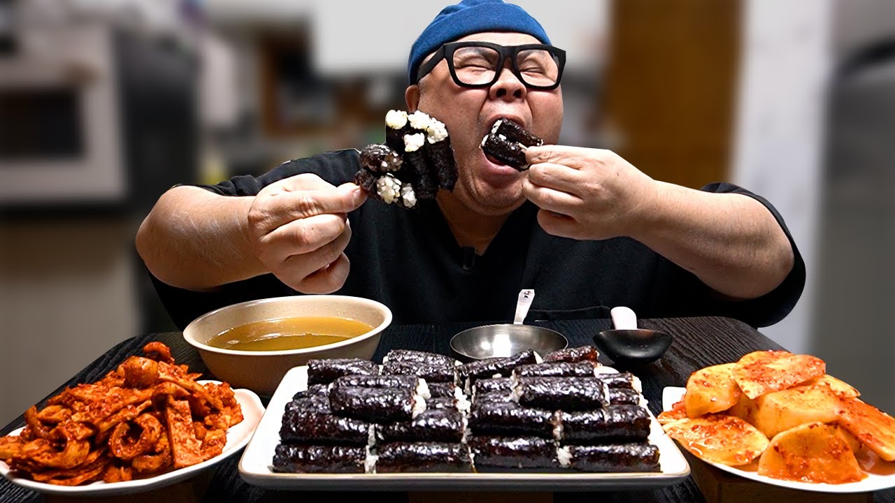 충무김밥 원없이 배터지게 먹었습니다...│Rice roll Mukbang Eatingshow