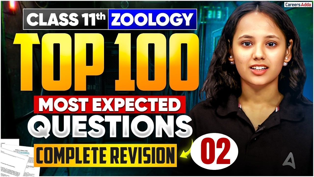 Class 11 Biology (Zoology) Marathon 2026 🔥 | Top 100 Most Expected Questions in One Shot | Part 02