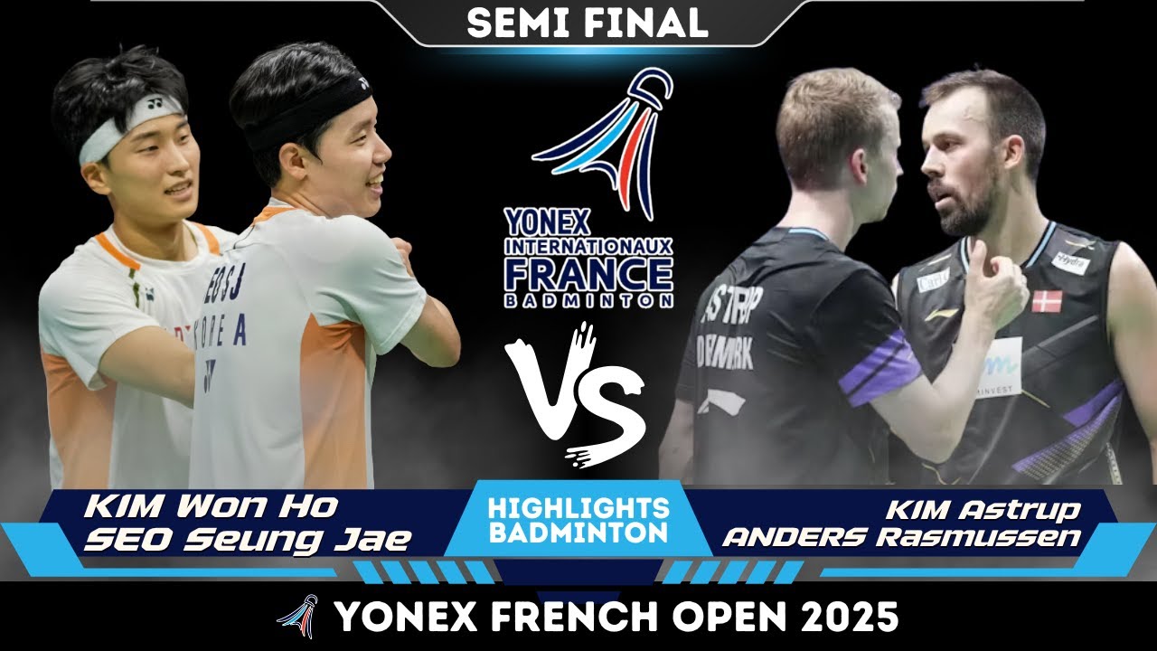 WHAT A MATCH! 김원호/서승재 vs 김 아스트럽/앤더스 스카루프 라스무센 | 2025 프랑스오픈 배드민턴