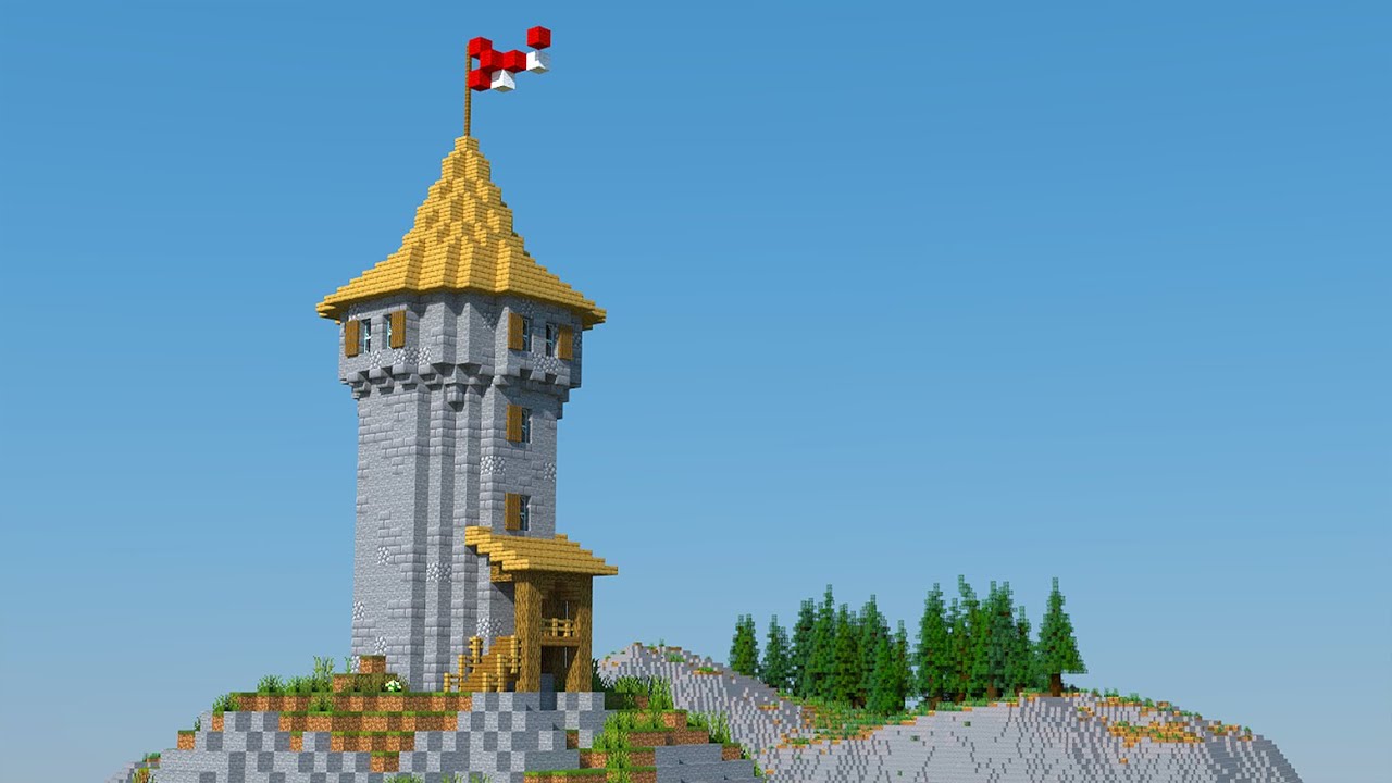 Minecraft: Round Medieval Tower Tutorial