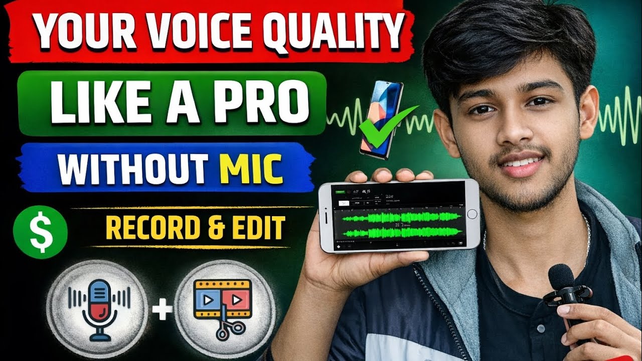 How To RECORD And EDIT Best Quality Voice In Mobile✅ Mobile Se Best Voice Record & Edit Kaise Kare