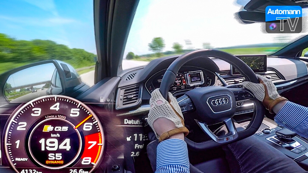 2017 Audi SQ5 (354hp) - 0-220 km/h acceleration (60FPS)