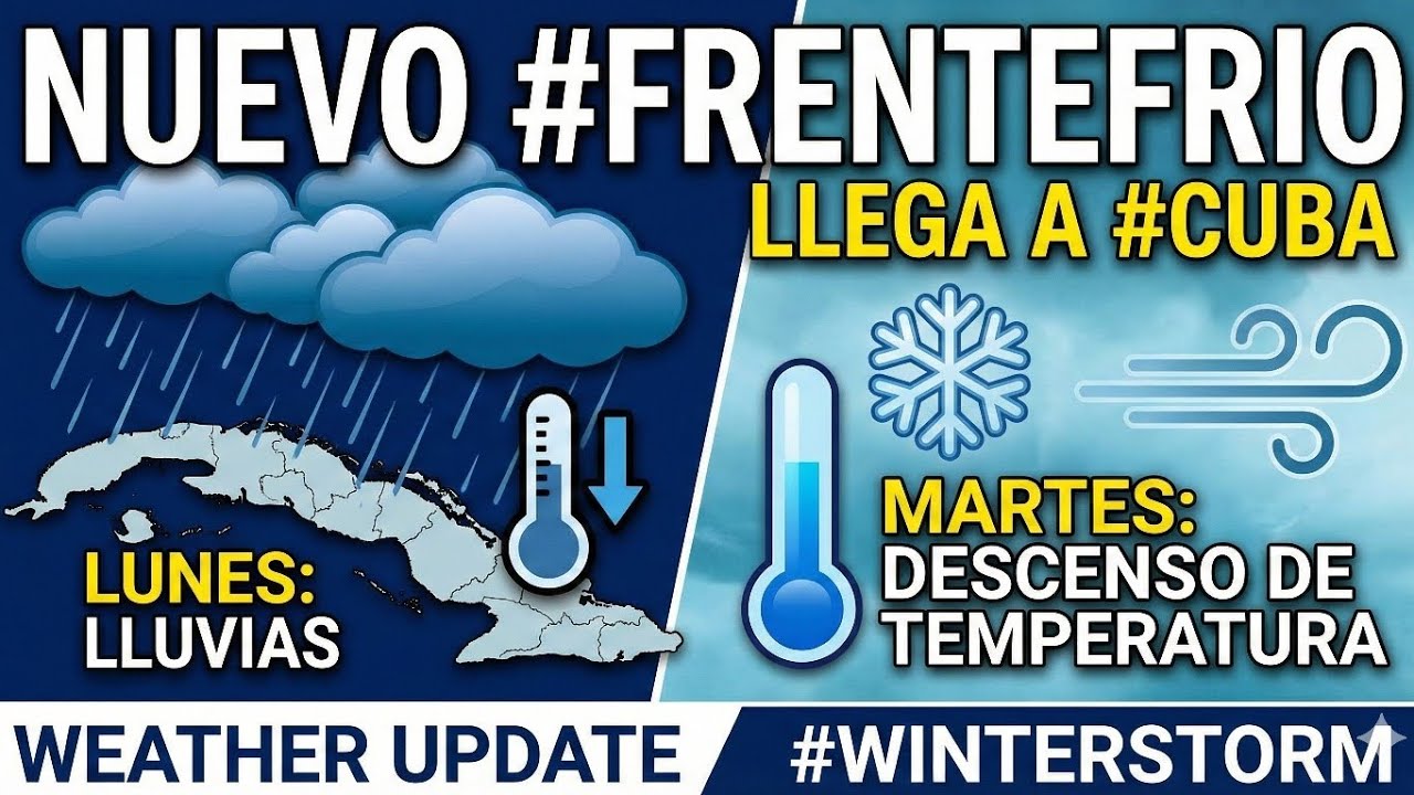 Frente frio rumbo a Cuba.