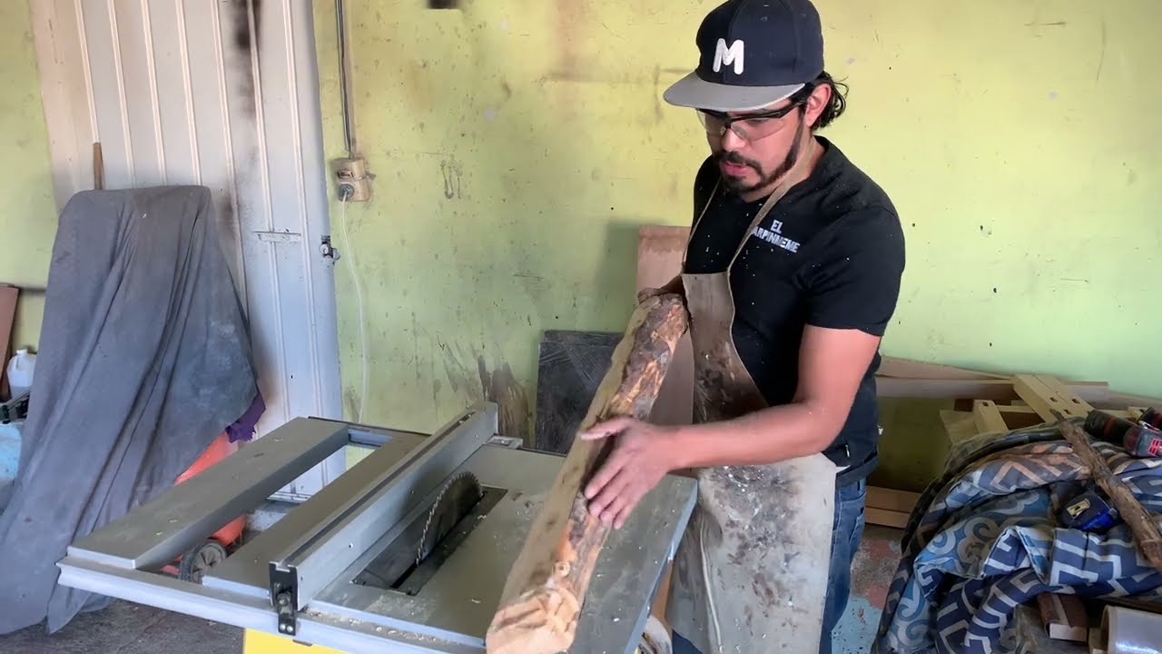 Como ASERRAR un tronco 🪵  para hacer un mueble 🪑