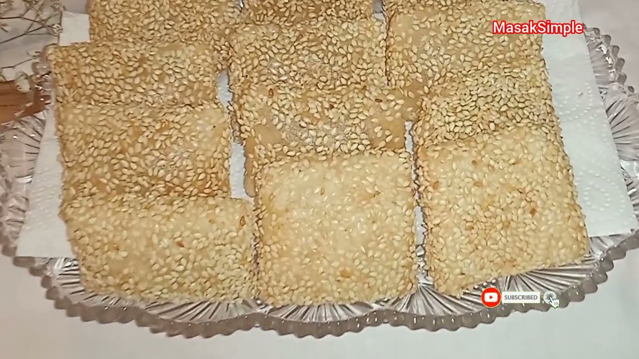 Kue Tepung Pulut Goreng Panir Wijen, Sedap Gurih Wangi!
