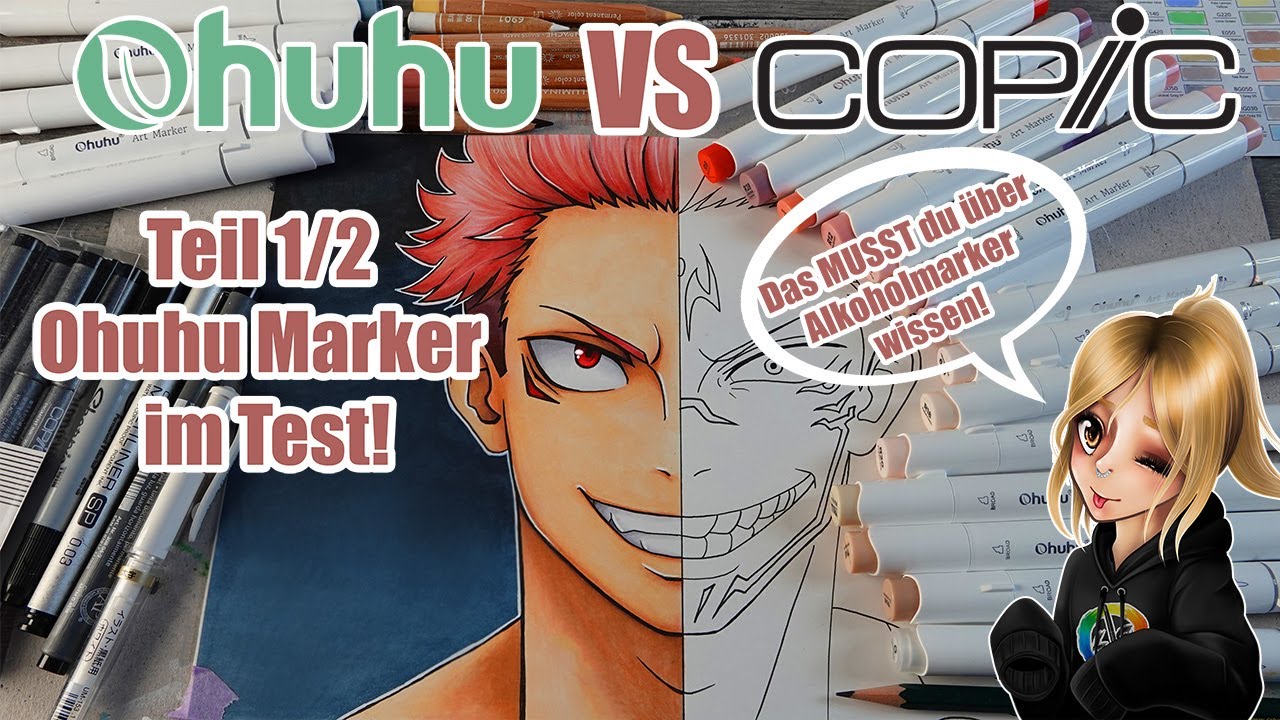 OHUHU VS COPIC! Sind Ohuhu Marker besser als Copics? Teil 1/2