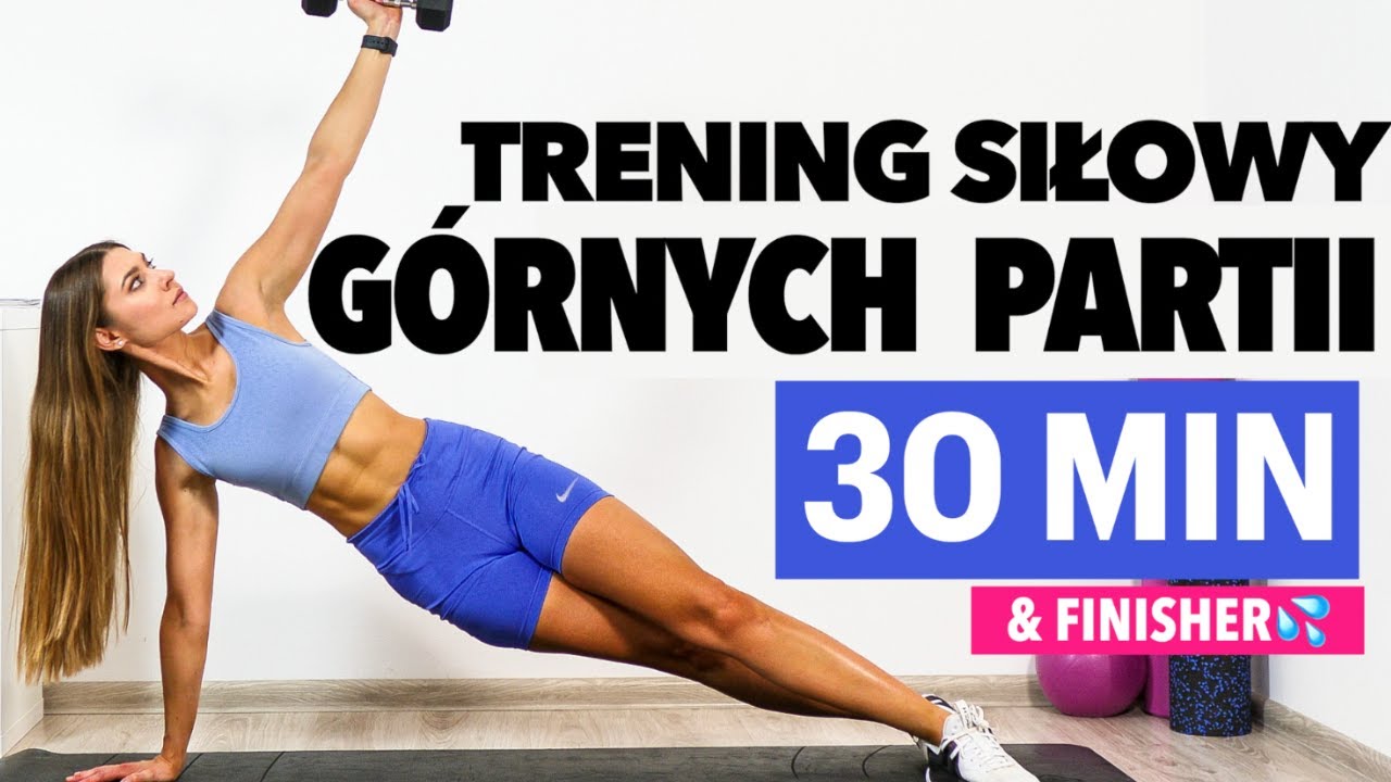 🌸#LETSGETACTIVE TRENING SIŁOWY NA SMUKŁE I SILNE RAMIONA , FINISHER CARDIO 🔥 | 30 MIN