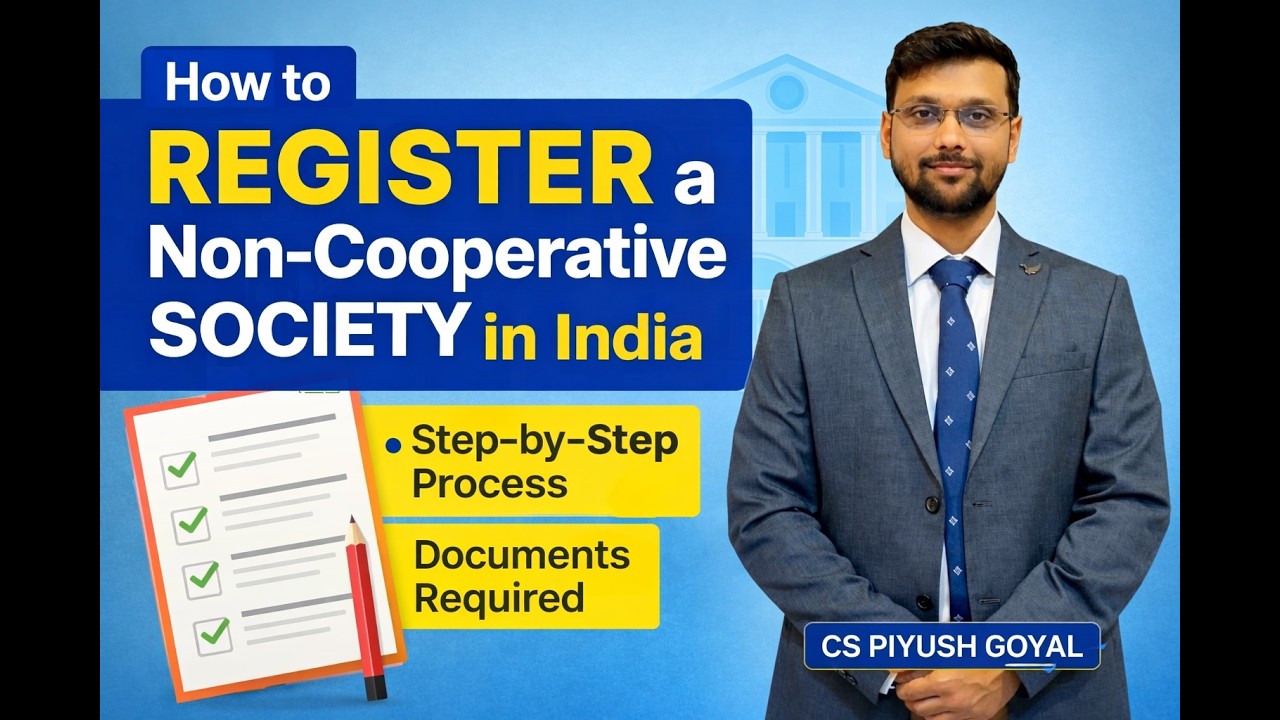 How to Register a Non-Cooperative Society in India | Step-by-Step Process | Documents Required