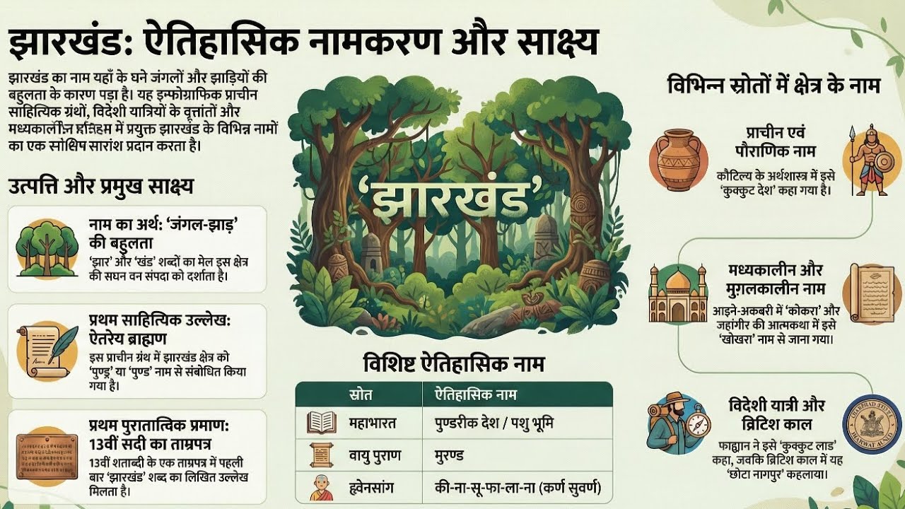 झारखंड का नामकरण ।झारखंड का ऐतिहासिक परिचय |Jharkhand History in Hindi | JSSC/JPSC के लिए महत्वपूर्ण