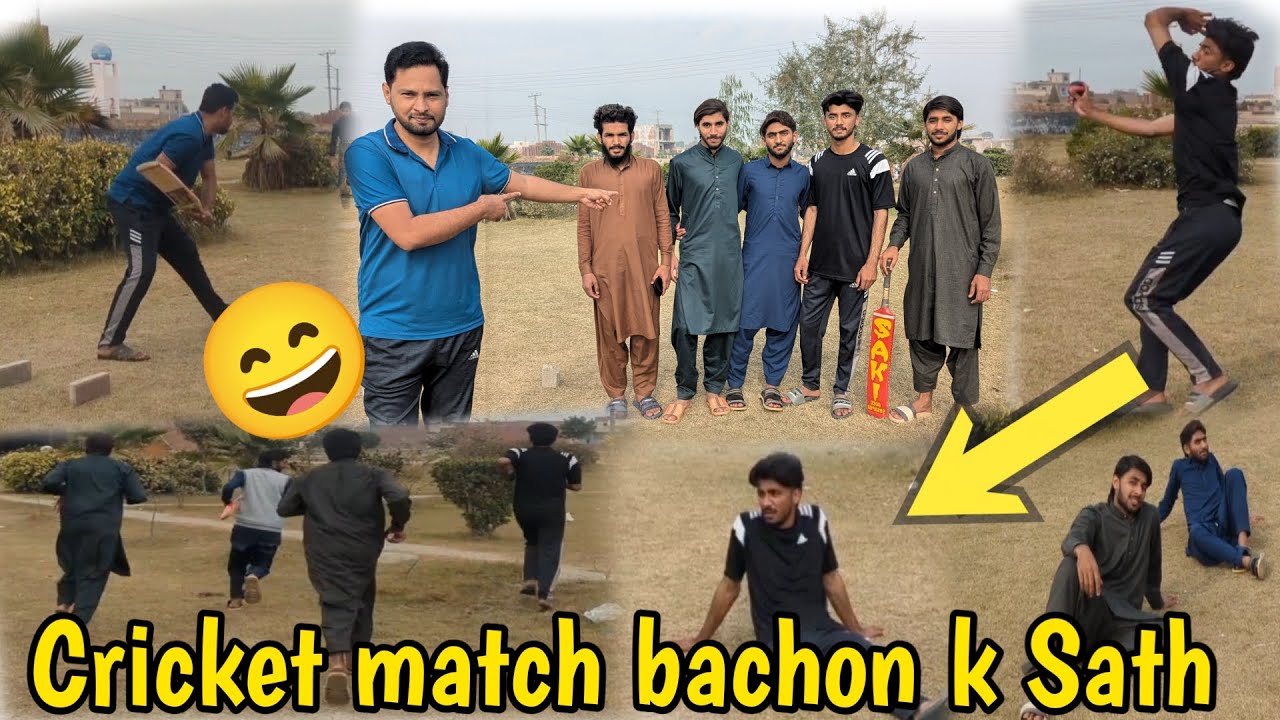 cricket match bachon k Sath 😁 | bat ly k bhag gye 😮| @Asifsaeedvlogs0  #cricket #cricketlover